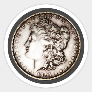 1891 Silver Coin Sticker